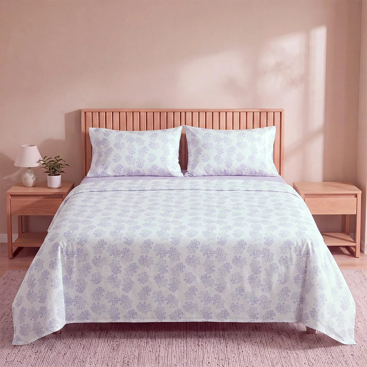 SET SÁBANAS RIPLEY HOME ESTAMPADA 180 HILOS KING LIRIO FLORES - 1