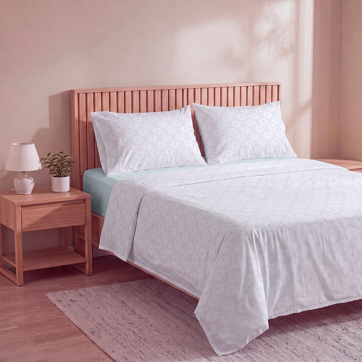 SET SÁBANAS RIPLEY HOME ESTAMPADA 180 HILOS KING LIRIO ORNAMENTAL - 3