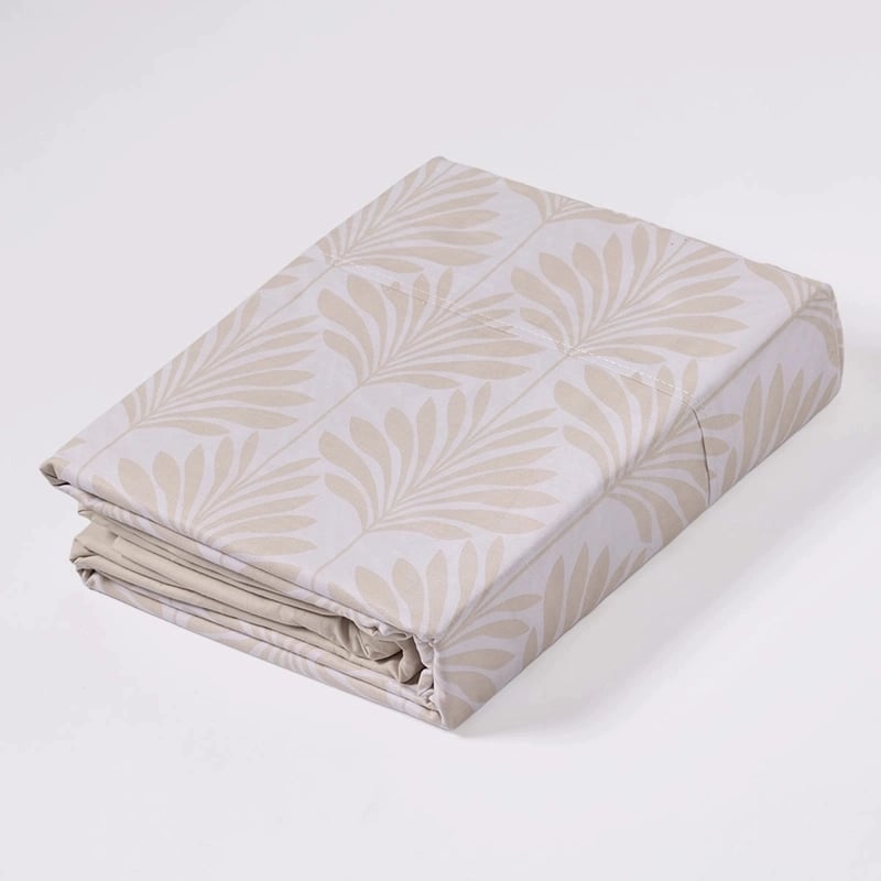 SET DE SÁBANAS RIPLEY HOME ESTAMPADA 180 HILOS QUEEN HOJAS TAUPE - 4
