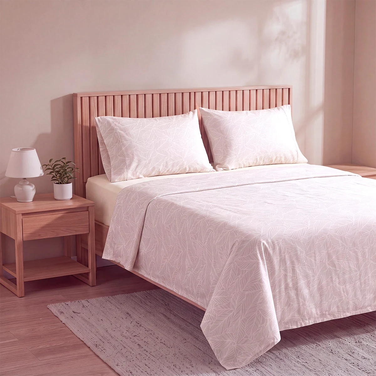 SET DE SÁBANAS RIPLEY HOME ESTAMPADA 180 HILOS 1.5 PLAZAS TROPICAL PALMERAS - 2