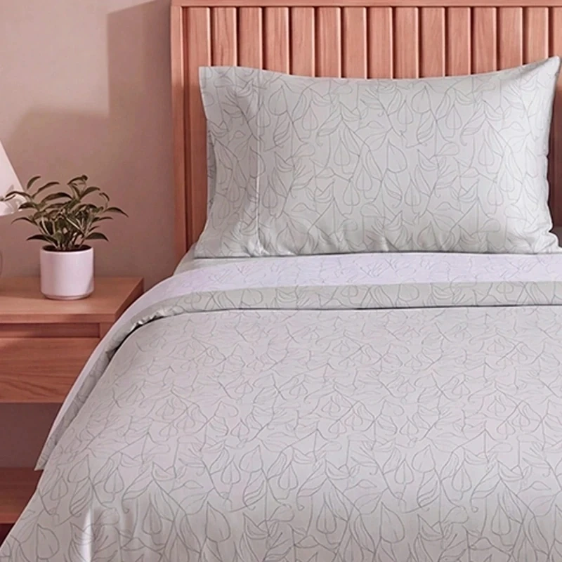 SET DE SÁBANAS RIPLEY HOME ESTAMPADA 180 HILOS QUEEN TROPICAL VERDE - 3