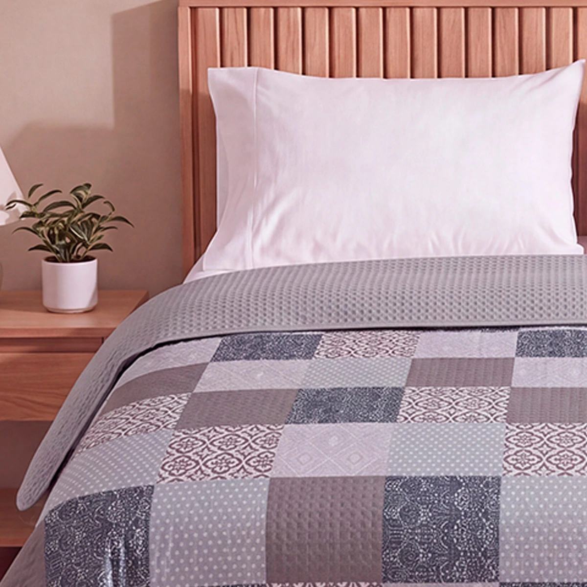 CUBRECAMA RIPLEY HOME ULTRASONIC QUEEN PATCH AZUL - 3