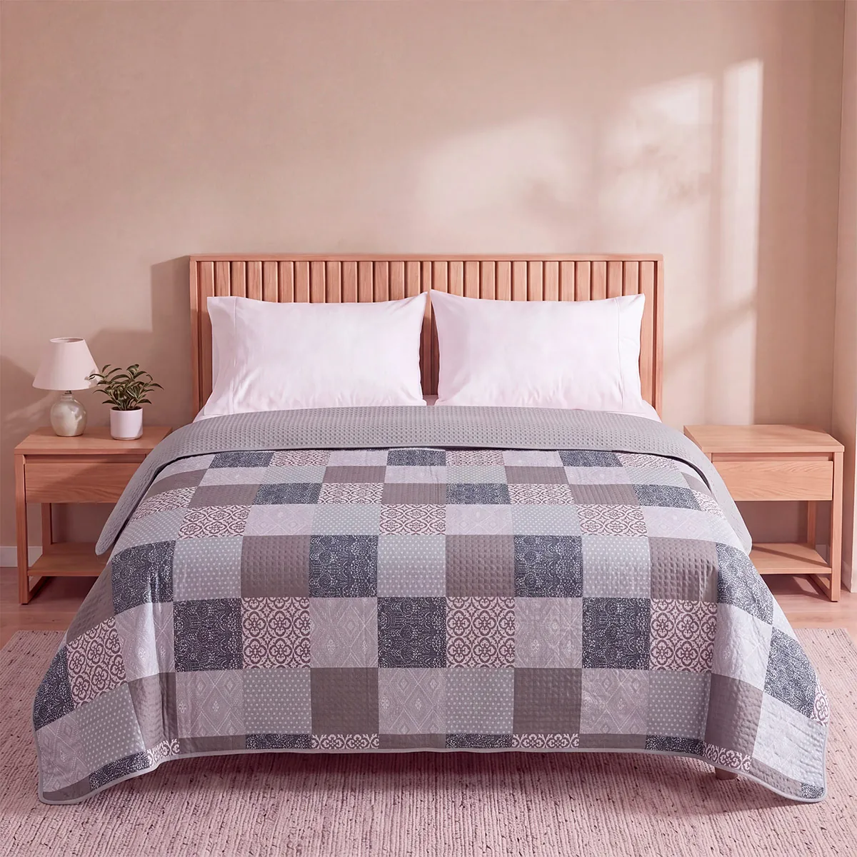 CUBRECAMA RIPLEY HOME ULTRASONIC ESTAMPADO KING PATCH - 1