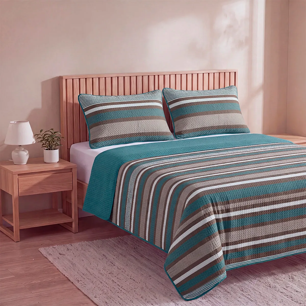 CUBRECAMA RIPLEY HOME ULTRASONIC 1.5 PLAZAS LÍNEA BEIGE - 2