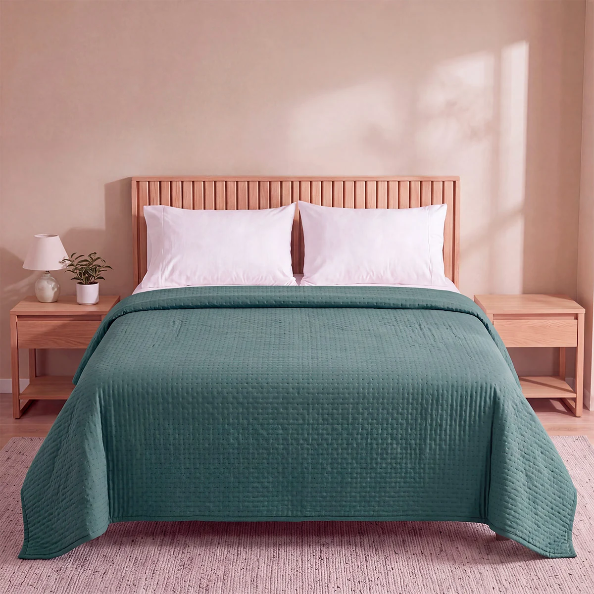 CUBRECAMA RIPLEY HOME ULTRASONIC 1.5 PLAZAS VERDE MILITAR - 1