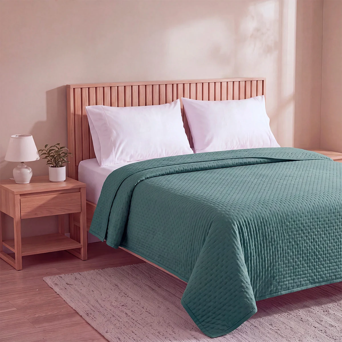 CUBRECAMA RIPLEY HOME ULTRASONIC 1.5 PLAZAS VERDE MILITAR - 2
