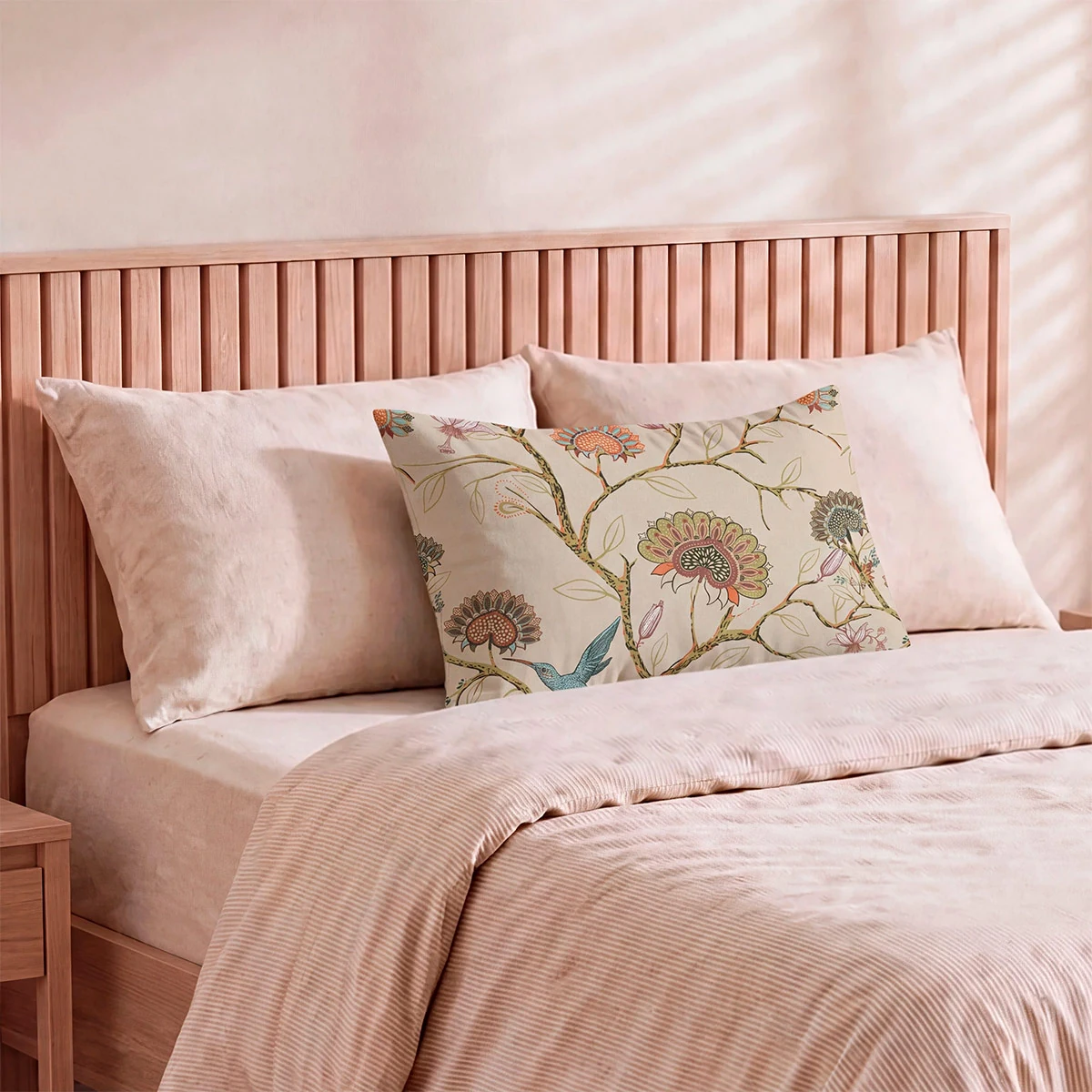 FUNDA ALMOHADA EDREDÓN RIPLEY HOME COLIBRÍ BEIGE - 1