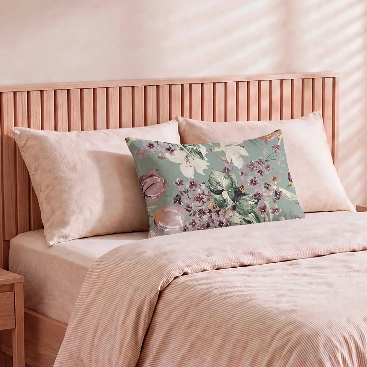 FUNDA DE ALMOHADA RIPLEY HOME EDREDÓN MICROFIBRA 50X70 CM LIRIO GRAFITO - 1