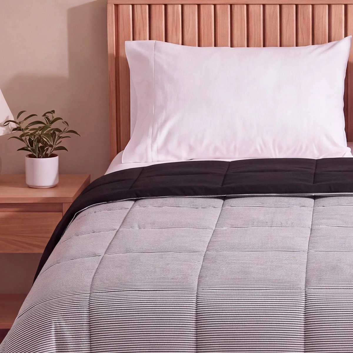 EDREDON RIPLEY HOME MICROFIBRA 2 PLAZAS BLACK AND WHITE - 3