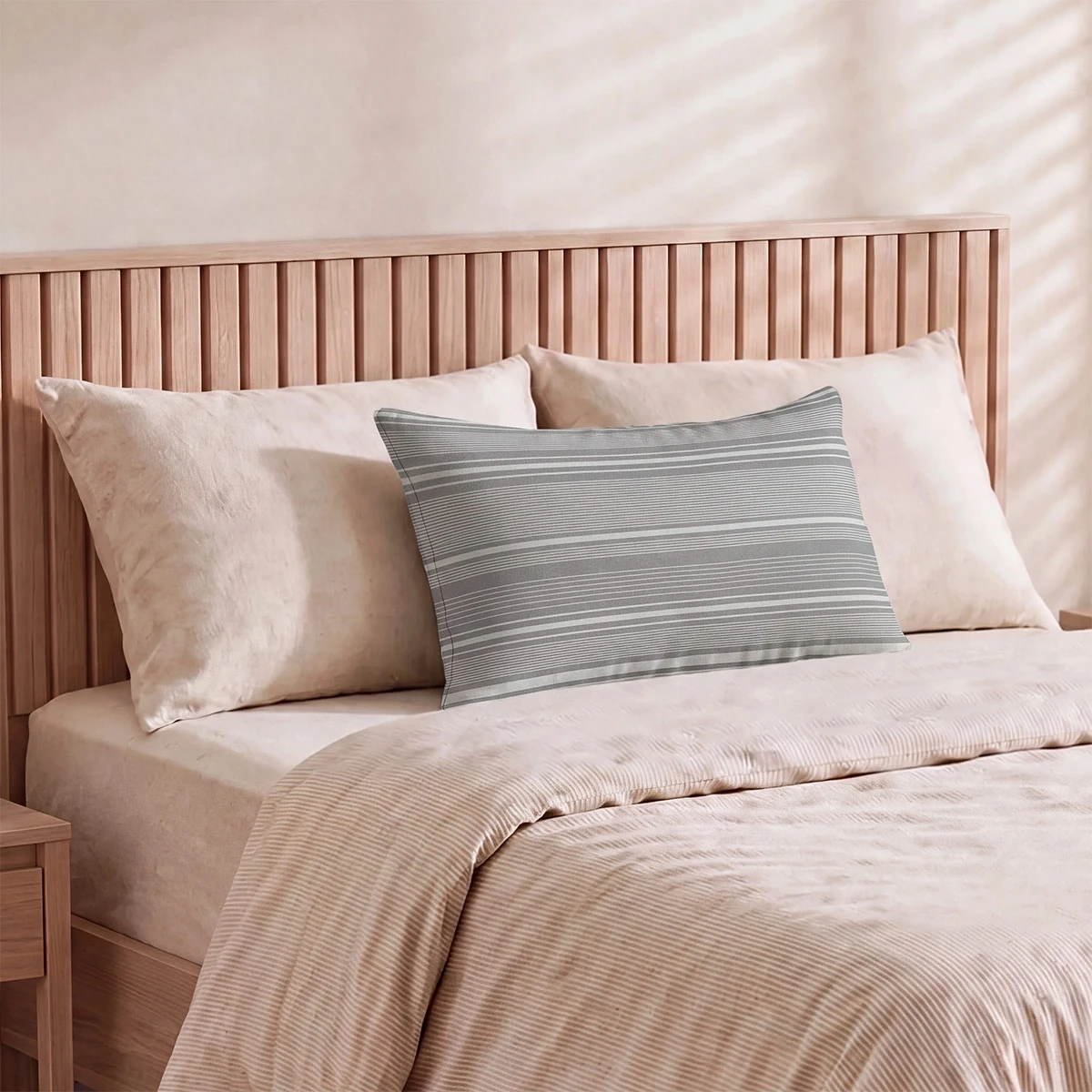 FUNDA ALMOHADA EDREDÓN RIPLEY HOME URBAN STRIPES GRIS - 1