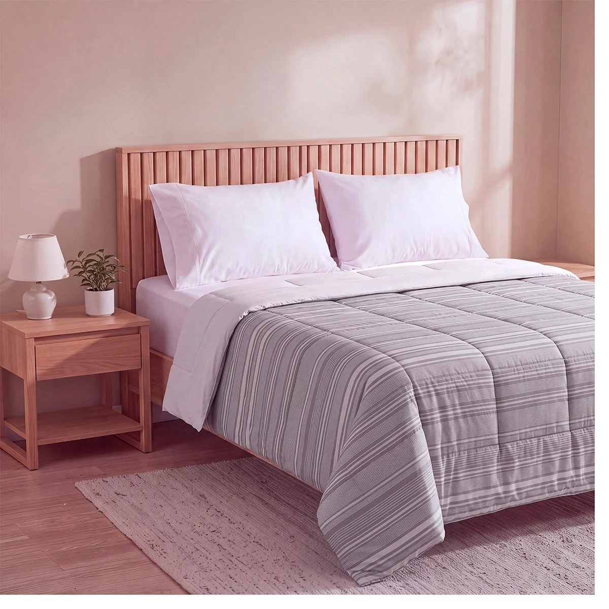 EDREDÓN RIPLEY HOME MICROFIBRA KING URBAN STRIPES - 2
