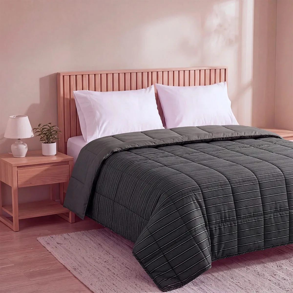 FUNDA DE ALMOHADA RIPLEY HOME EDREDÓN MICROFIBRA 50X70 CM SHADOW LINES - 2
