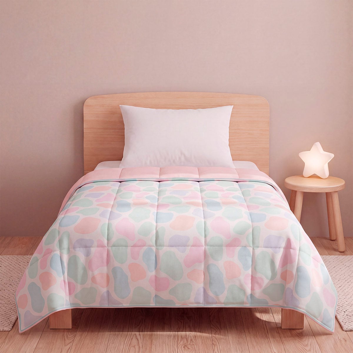 EDREDÓN RIPLEY HOME MICROFIBRA 2 PLAZAS ANIMAL PRINT ROSADO - 1