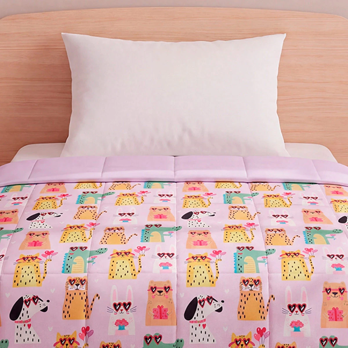 EDREDÓN RIPLEY HOME MICROFIBRA 1.5 PLAZAS DOGGIE AND CAT - 3