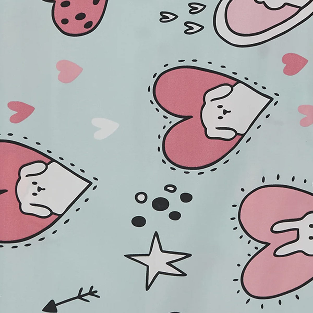 FUNDA ALMOHADA EDREDÓN RIPLEY HOME CORAZONES ROSADO - 3