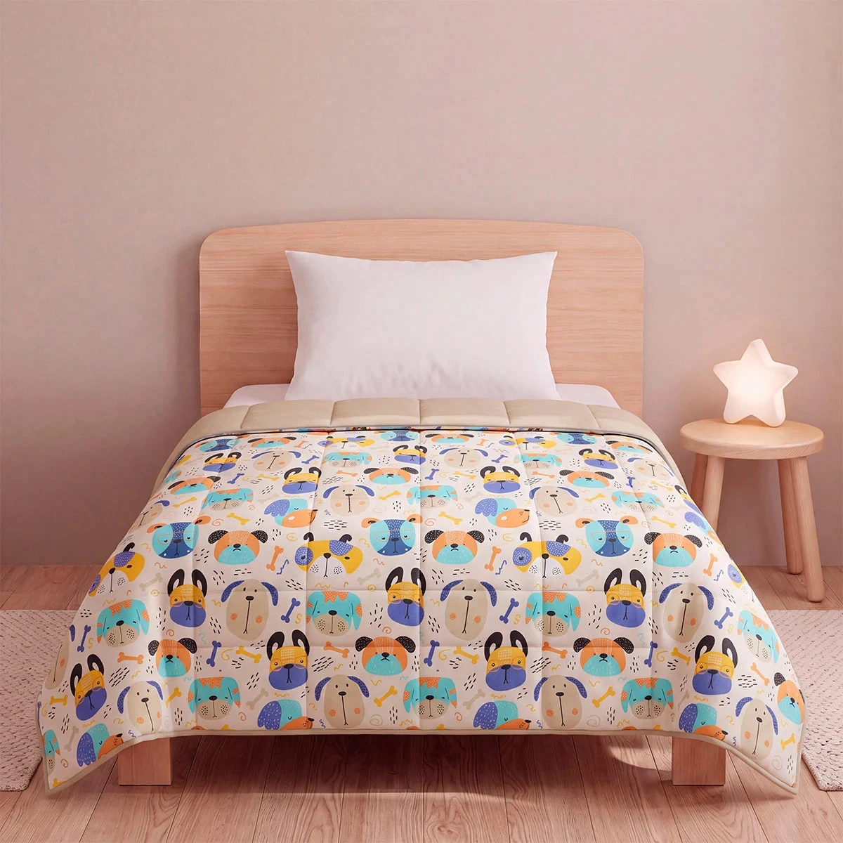 EDREDÓN RIPLEY HOME MICROFIBRA 2 PLAZAS DOGGIE BLUE - 1