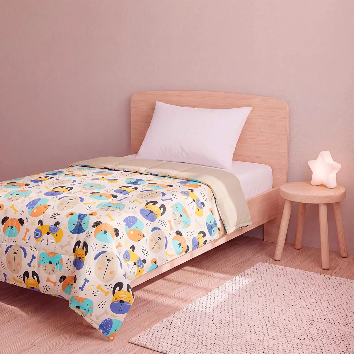 EDREDÓN RIPLEY HOME MICROFIBRA 2 PLAZAS DOGGIE BLUE - 2
