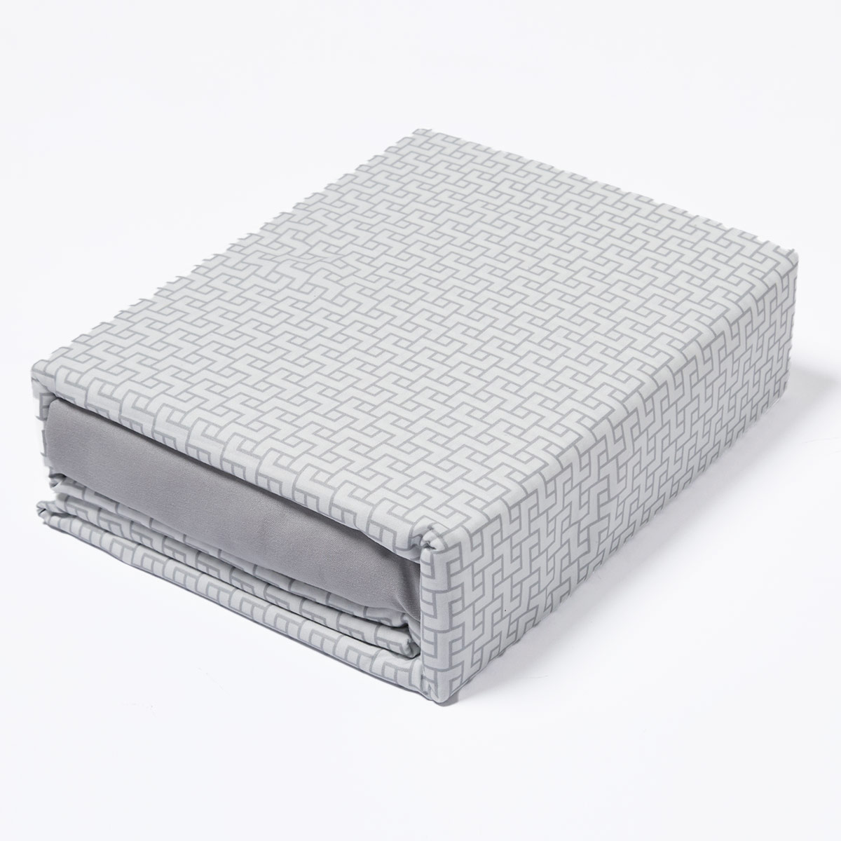 SET DE SÁBANAS RIPLEY HOME ESTAMPADA LISA 4 SHAMS QUEEN GEO GRIS - 4