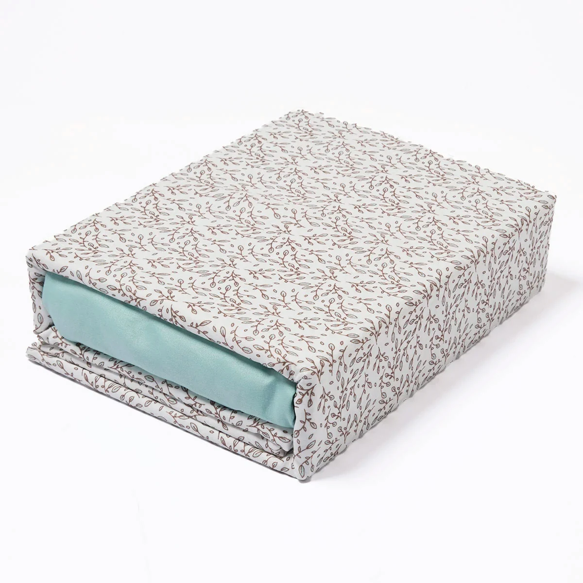 SET DE SÁBANAS RIPLEY HOME ESTAMPADA LISA 4 SHAMS QUEEN HOJAS VERDE - 4