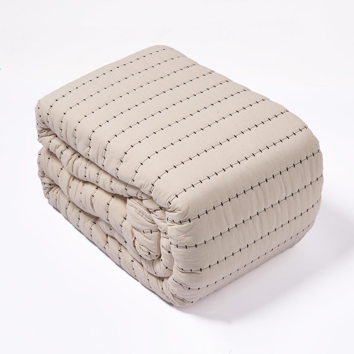 CUBRECAMA MAISON LINETT STITCHING KING BEIGE  - 4