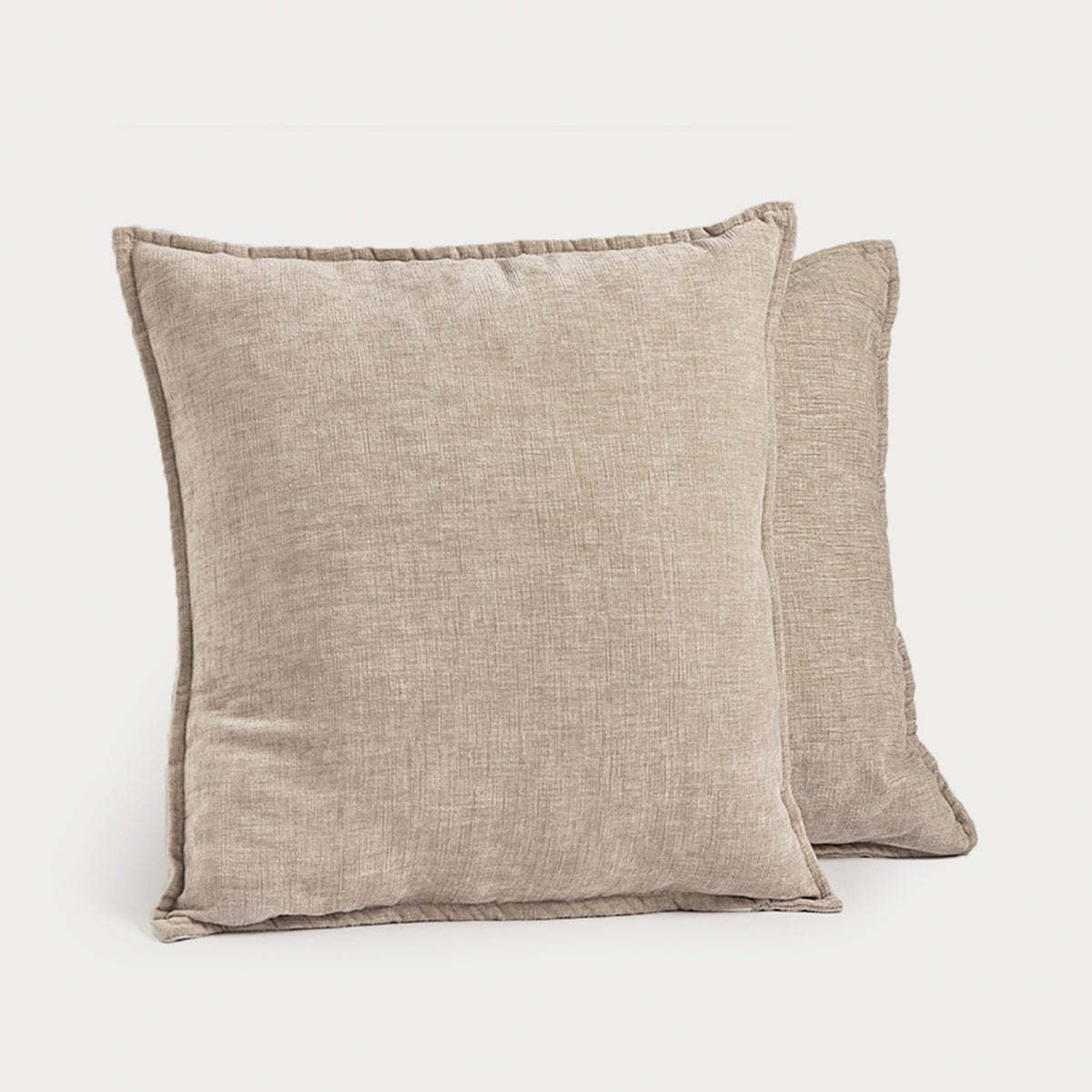 SET X2 COJINES RIPLEY HOME ROM 50X50 CM BEIGE - 2