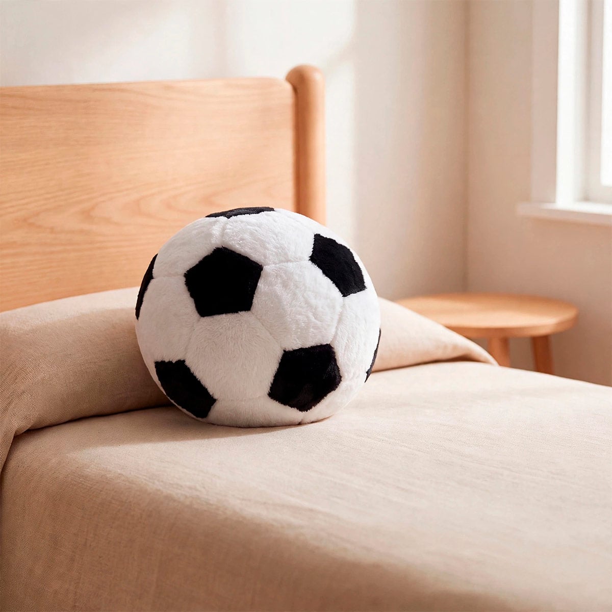 COJÍN RIPLEY HOME FORMA FÚTBOL 30 CM BLANCO - 1