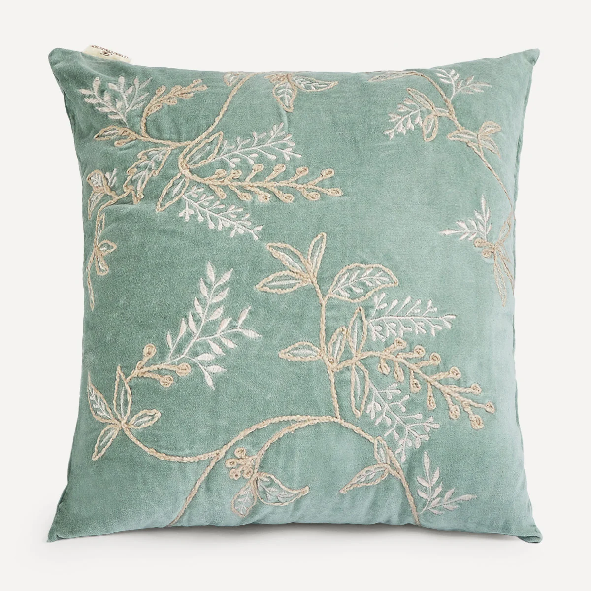 COJÍN RIPLEY HOME ROMANTIC VELVET 45X45 CM VERDE - 1
