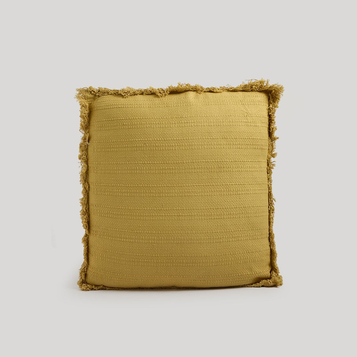 COJÍN RIPLEY HOME TEXTURA FRINGE 45X45 CM AMARILLO - 2