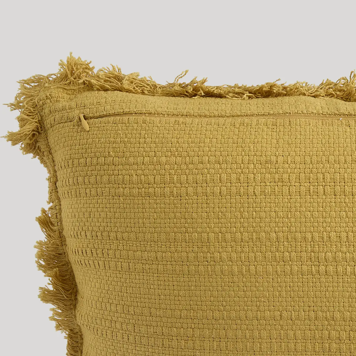 COJÍN RIPLEY HOME TEXTURA FRINGE 45X45 CM AMARILLO - 4