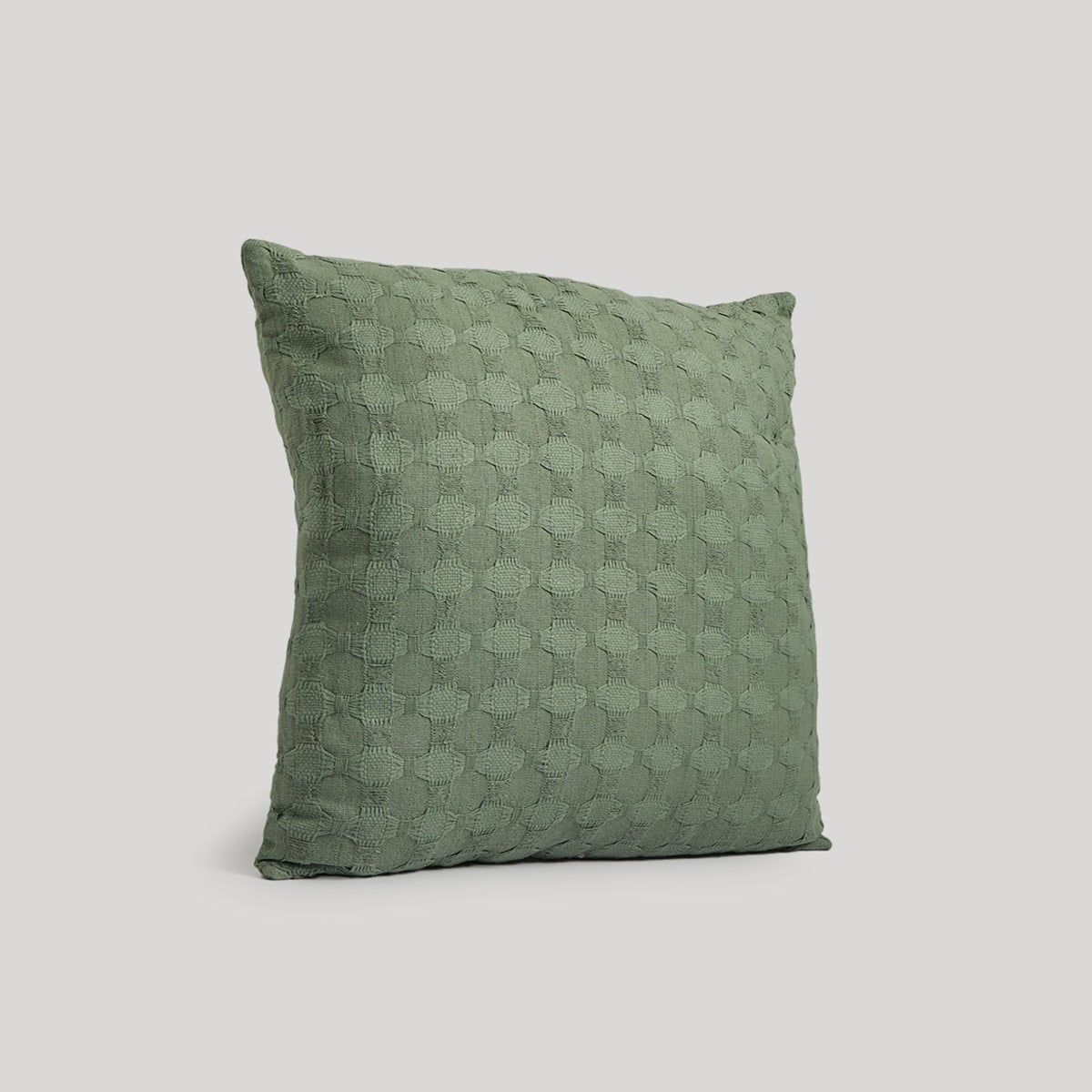 COJÍN RIPLEY HOME TEXTURA REDONDA 50X50 CM VERDE - 4
