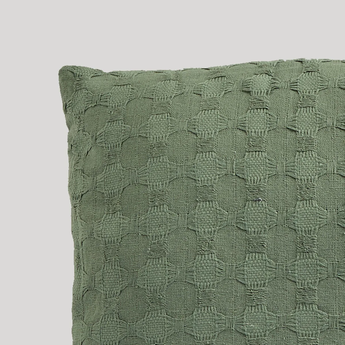 COJÍN RIPLEY HOME TEXTURA REDONDA 50X50 CM VERDE - 5