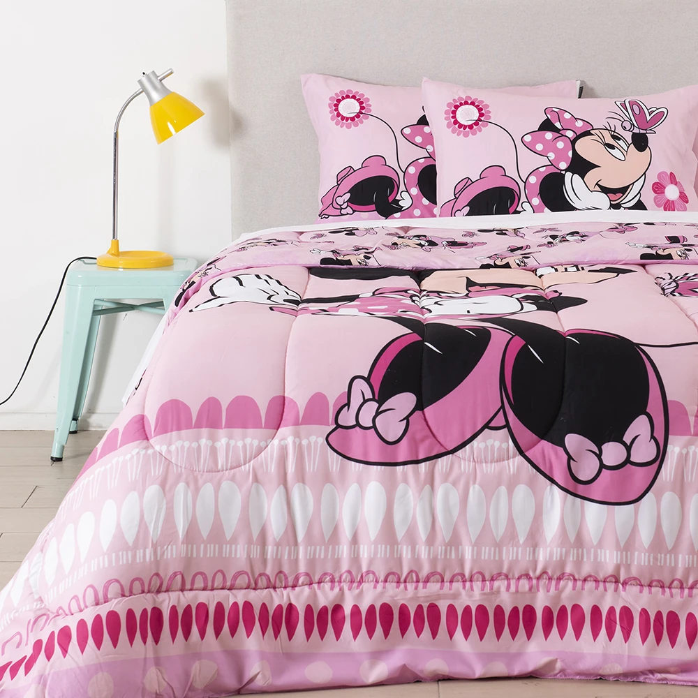 EDREDÓN DISNEY MINNIE BUTTERFLY 1.5 PLAZAS ROSADO - 1