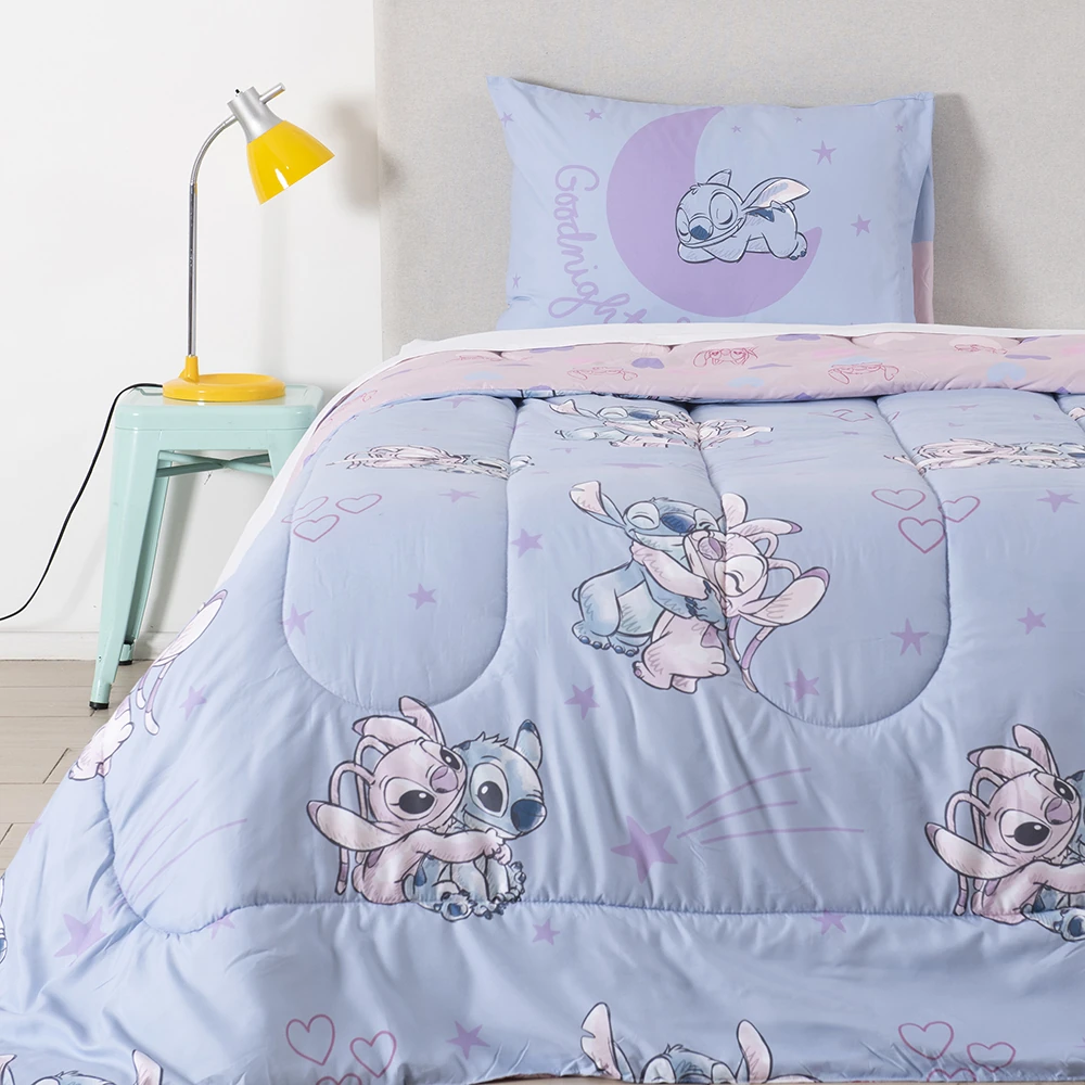 EDREDÓN DISNEY STITCH LOVELY 1.5 PLAZAS CELESTE - 3