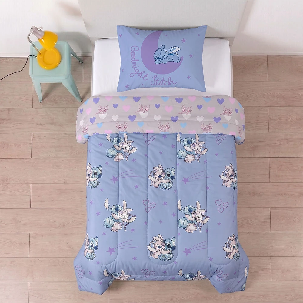 EDREDÓN DISNEY STITCH LOVELY 1.5 PLAZAS CELESTE - 4