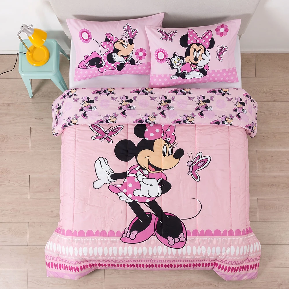 EDREDÓN DISNEY MINNIE BUTTERFLY 2 PLAZAS ROSADO - 4
