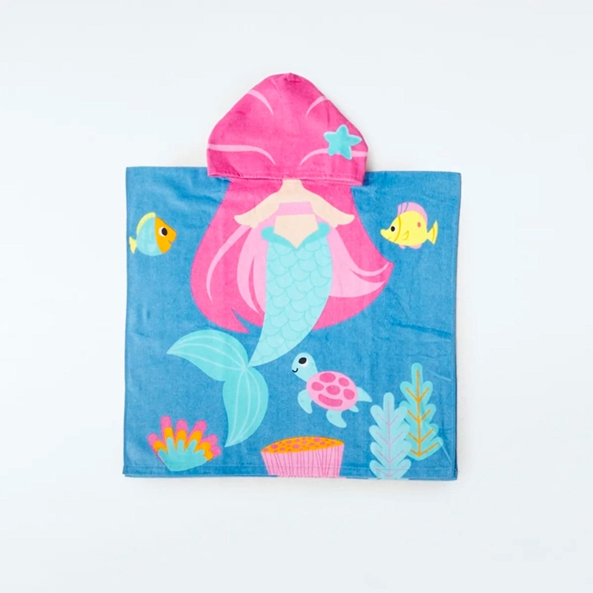 PONCHO PLAYA RIPLEY HOME SIRENA 60X120 CM CELESTE - 1
