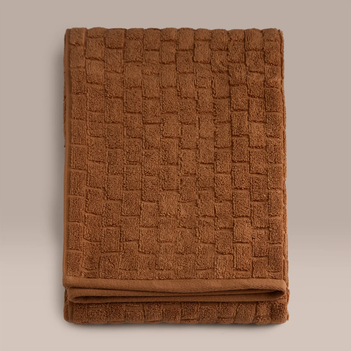 TOALLA DE BAÑO BRICKS CARAMELO 100%ALGODÓN 140X70 CM - 1