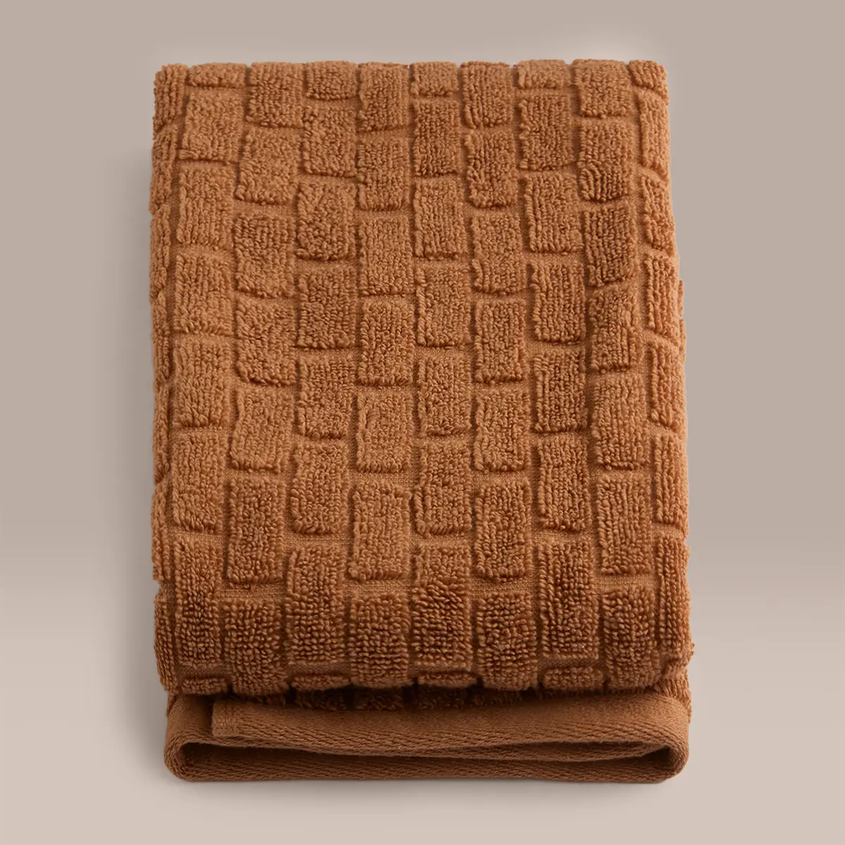 TOALLA DE MANO BRICKS CARAMELO 50X80 CM - 1