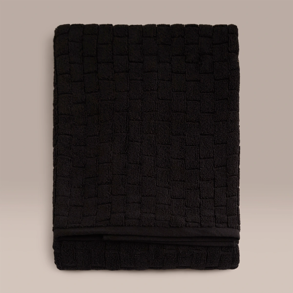 TOALLA DE BAÑO BRICKS NEGRO  100%ALGODÓN 140X70 CM - 1