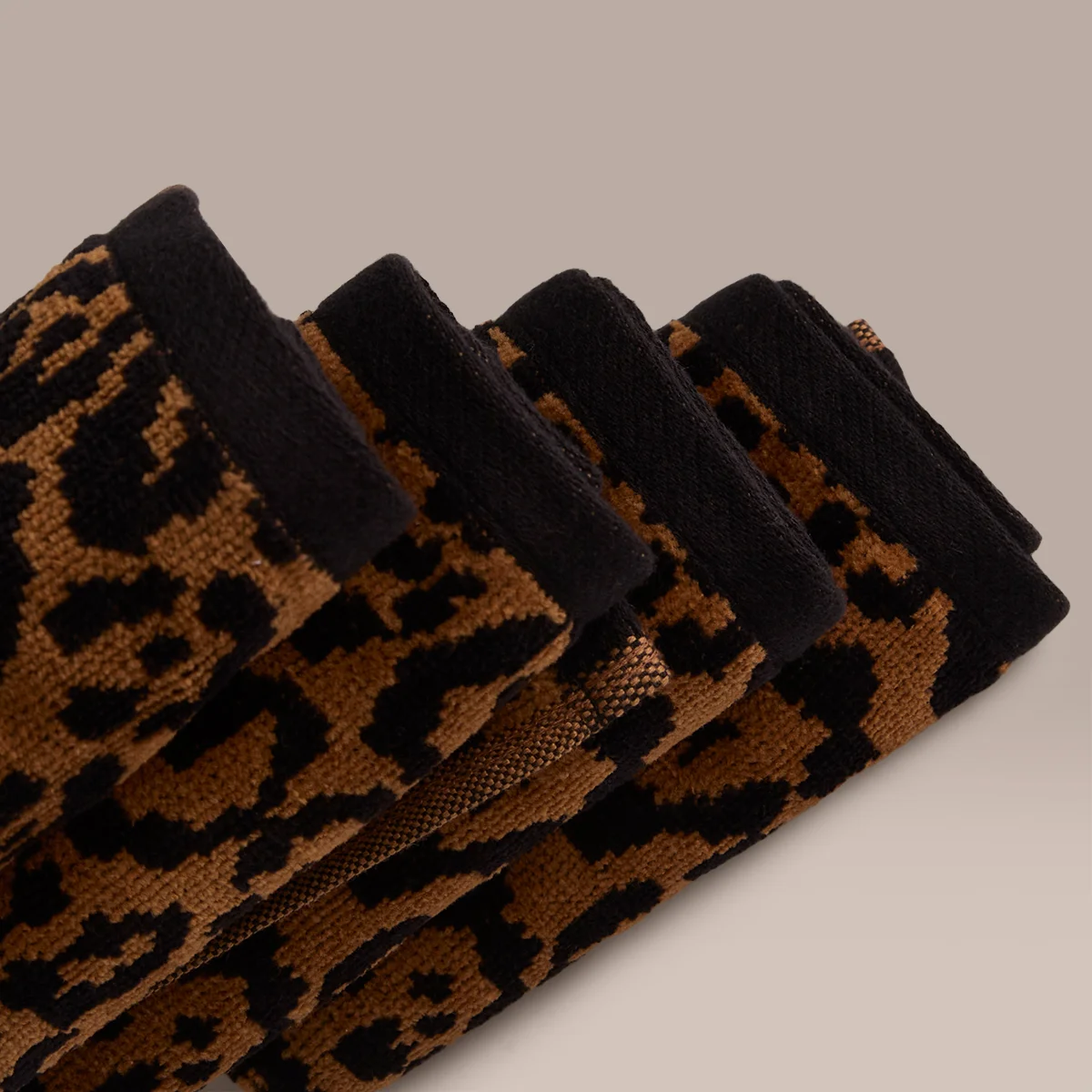 SETX4 TOALLAS DE CARA RIPLEY HOME ANIMAL PRINT TAUPE - 2