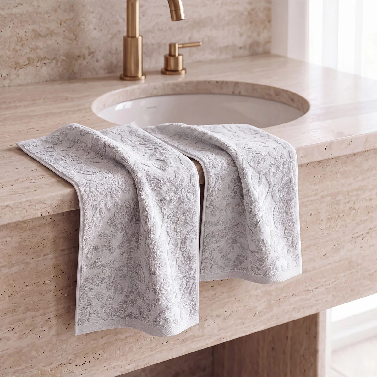 SET X2 TOALLAS VISITA RIPLEY HOME JACQUARD BLANCO  - 1
