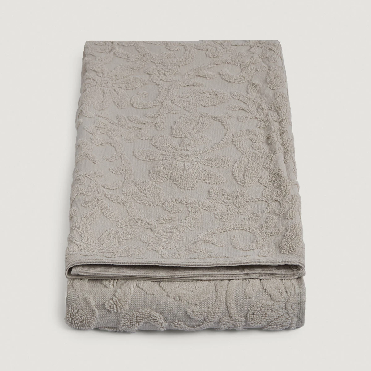 TOALLA DE BAÑO RIPLEY HOME JACQUARD 70X140 CM GRIS  - 4