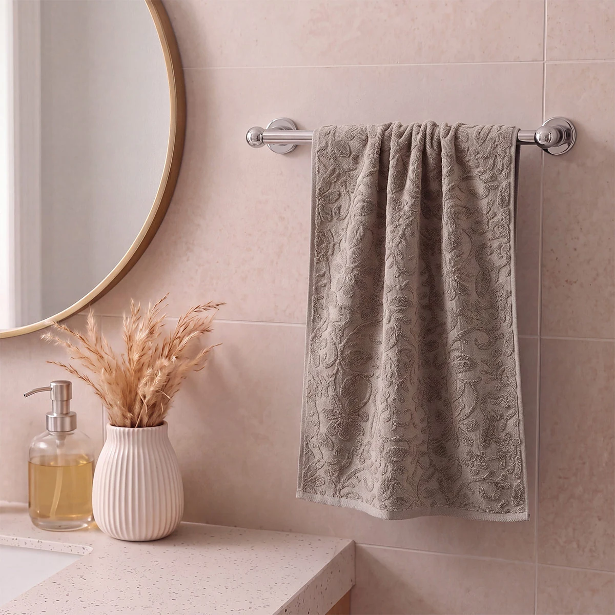 TOALLA DE MANO RIPLEY HOME JACQUARD GRIS - 1