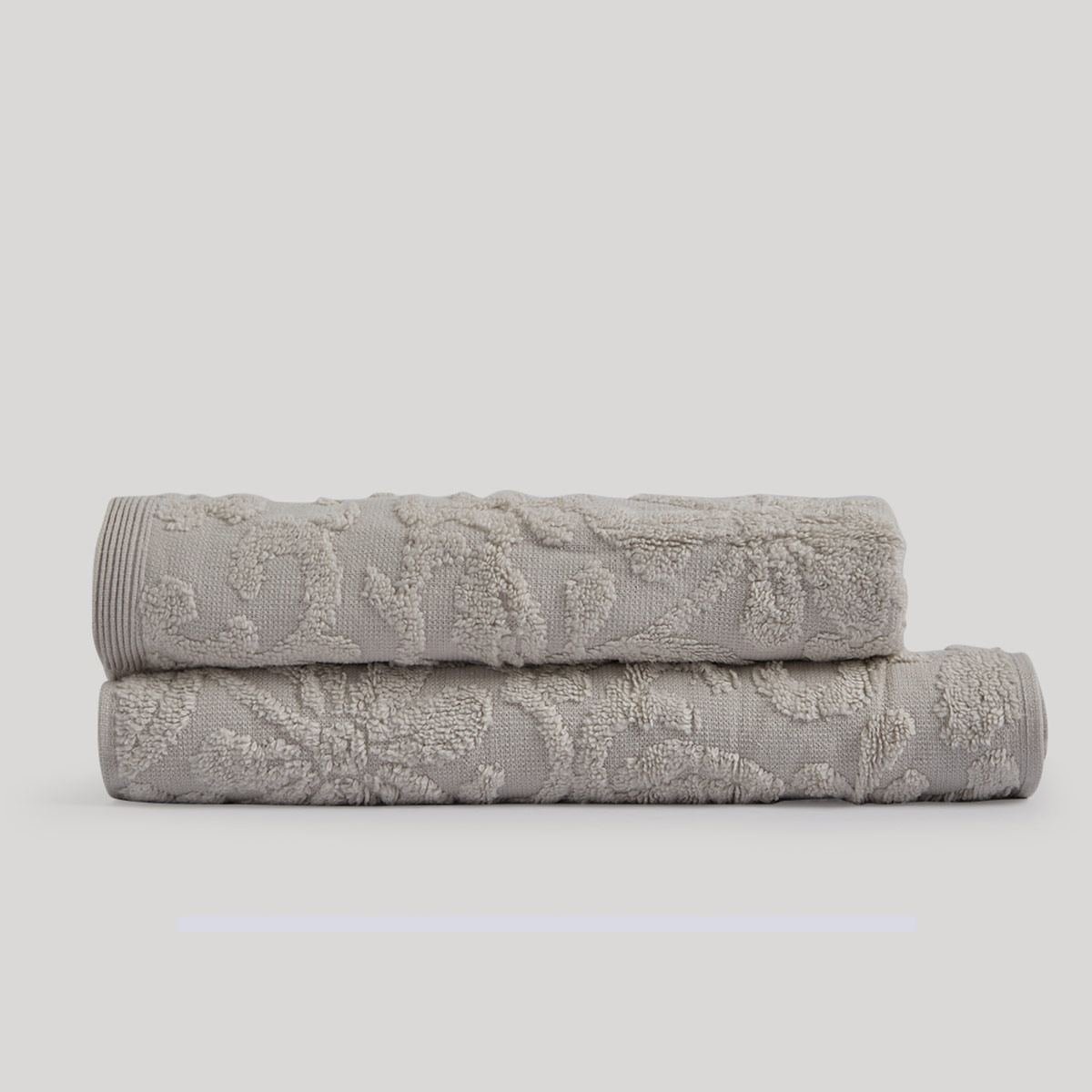 SET X2 TOALLAS VISITA RIPLEY HOME JACQUARD GRIS  - 4