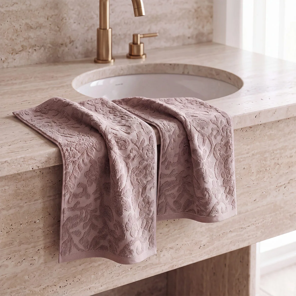 SET X2 TOALLAS VISITA RIPLEY HOME JACQUARD ROSADO  - 1