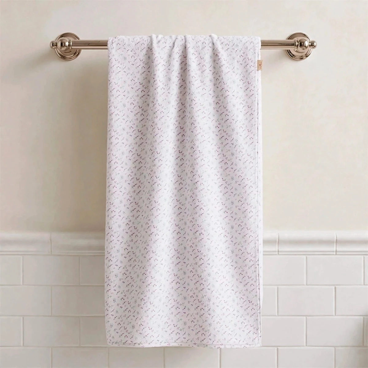 TOALLA DE BAÑO RIPLEY HOME PRINT 100X160 CM BLANCO - 1