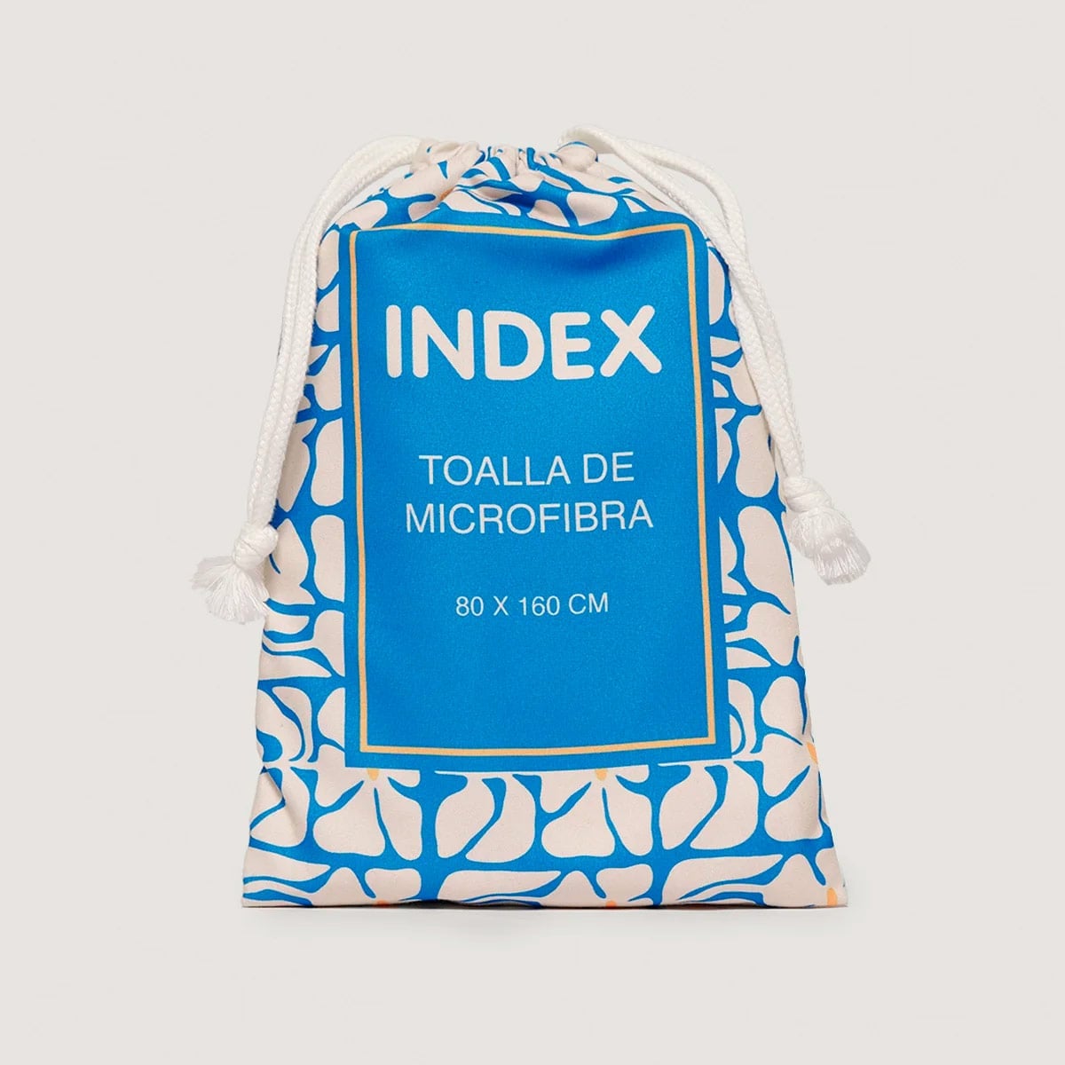 BOLSO TOALLA INDEX MICROFIBRA FLOWER AZUL - 5