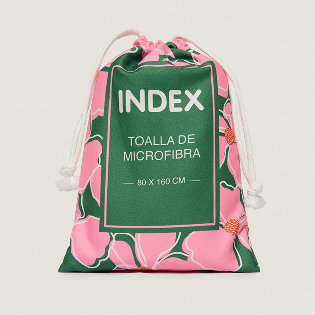 BOLSO TOALLA INDEX MICROFIBRA FLOWER ROSADO - 5