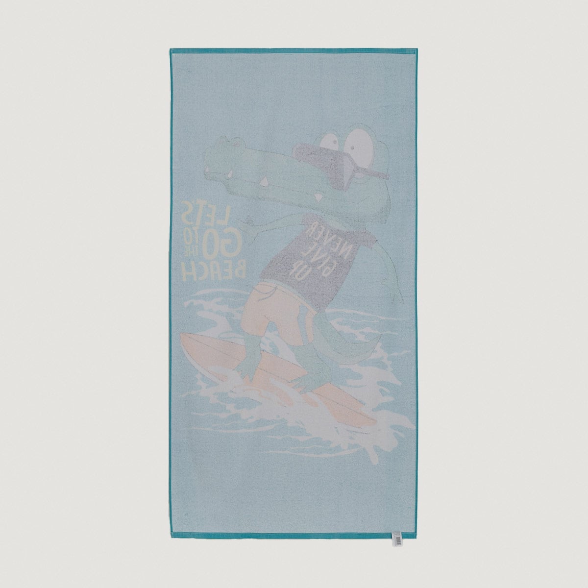 TOALLA DE PLAYA RIPLEY HOME COCODRILO VELOUR AZUL - 3