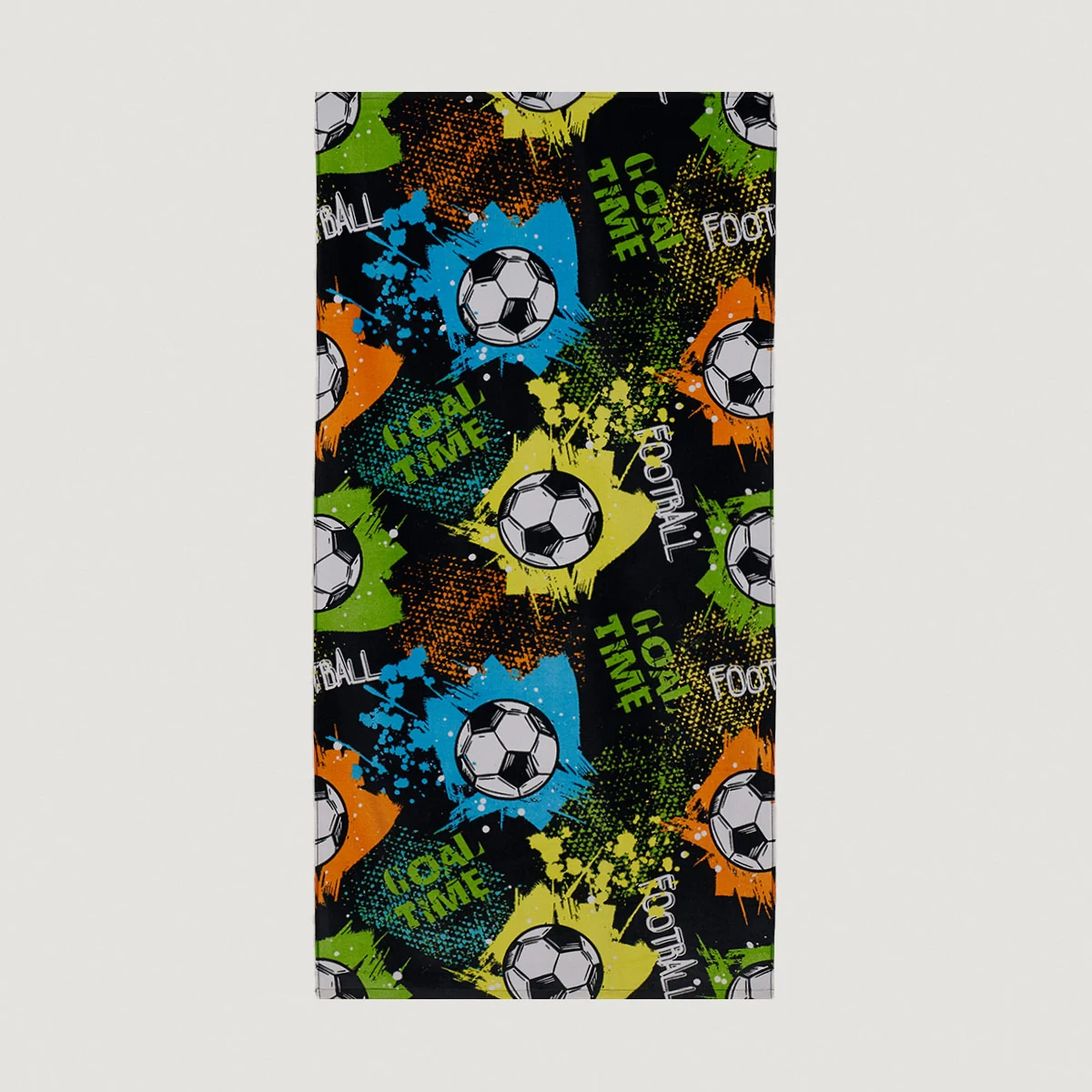 TOALLA DE PLAYA RIPLEY HOME FÚTBOL VELOUR NEGRO - 2